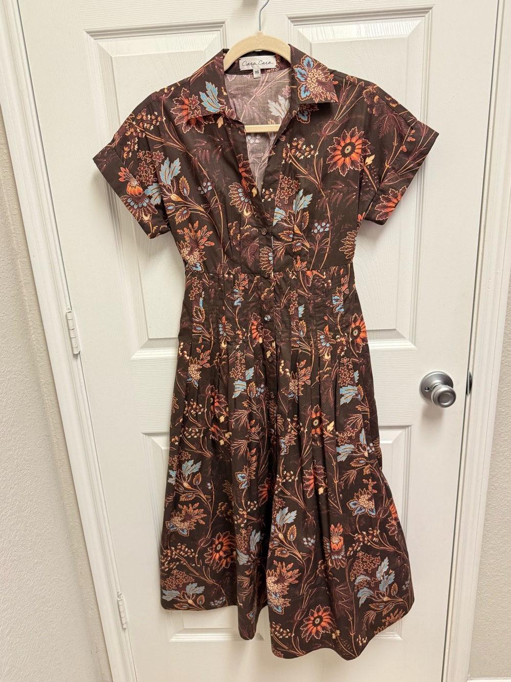 Cara Cara Brown Floral Midi Dress